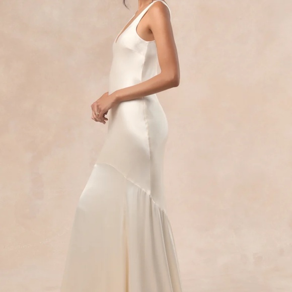 Lulus Love All Of Me Satin Wedding Dress - Picture 3 of 4